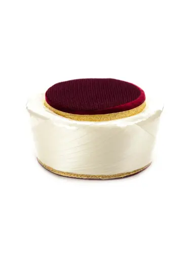 İmam Sarığı - Çapraz Sarım Fileli Sarık - Krem - 1