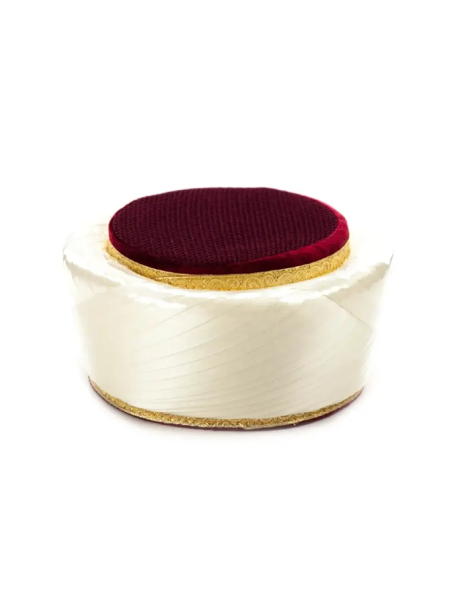 İmam Sarığı - Çapraz Sarım Fileli Sarık - Krem - 1