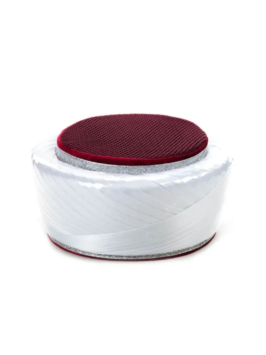 İmam Sarığı - Fileli Çapraz Sarımlı Sarık - Beyaz - 1