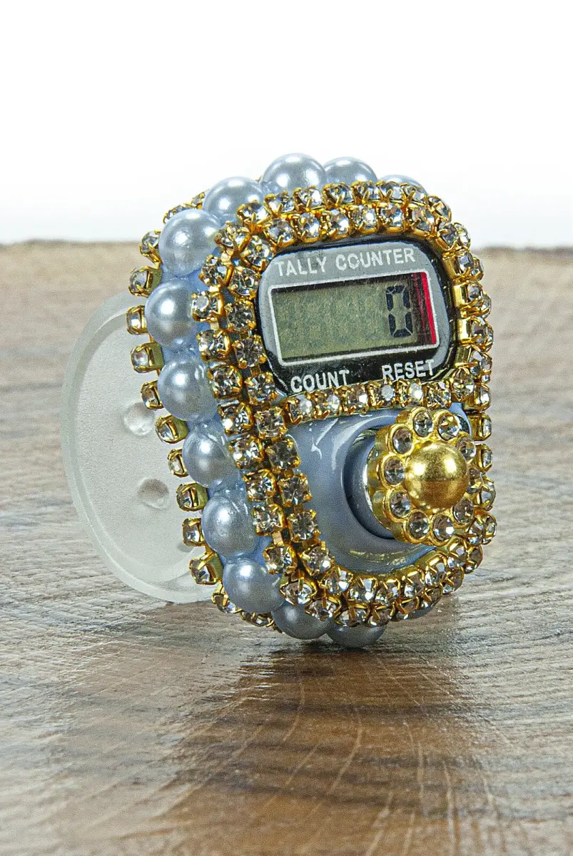 İnci Detaylı Taşlı Zikirmatik Mavi - 1