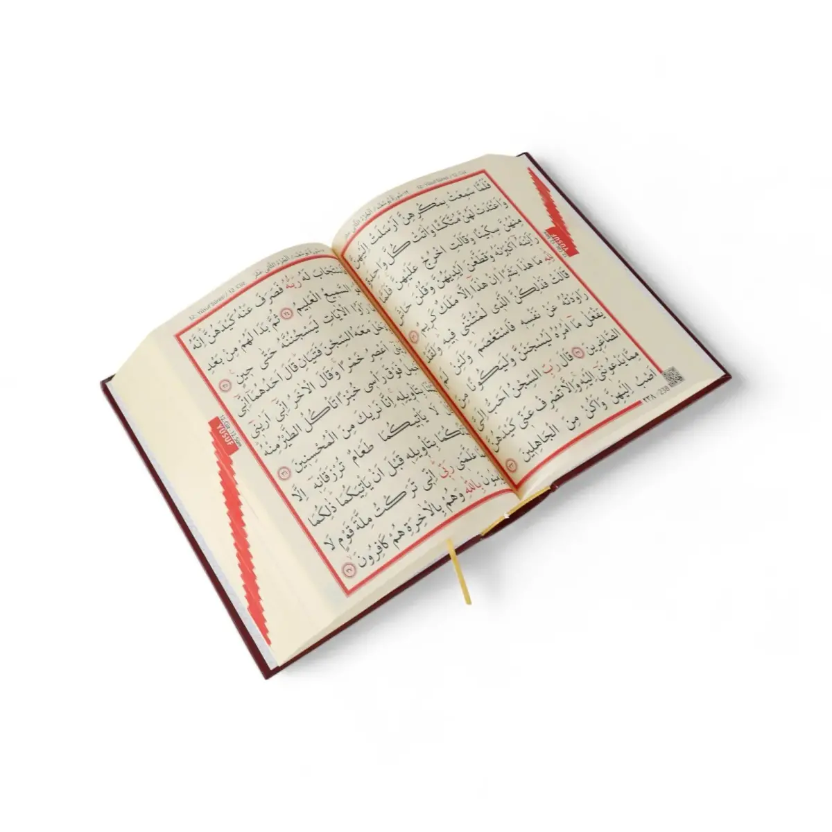  İri Yazılı Bilgisayar Hatlı Kabe Desenli Sıvama Kapak Arapça Kuranı Kerim Orta Boy - 9