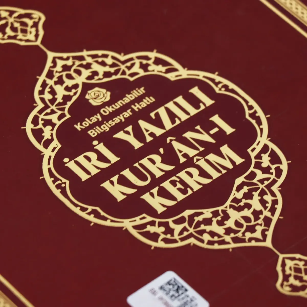  İri Yazılı Bilgisayar Hatlı Sıvama Kapak Arapça Kuranı Kerim Orta Boy - Bordo - 9