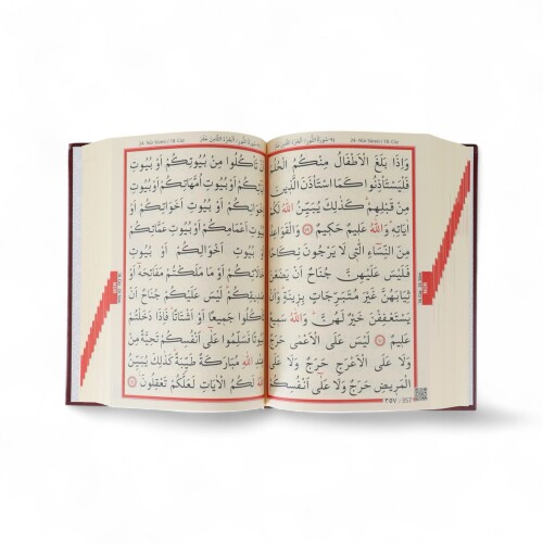  İri Yazılı Bilgisayar Hatlı Sıvama Kapak Arapça Kuranı Kerim Orta Boy - Lacivert - 7