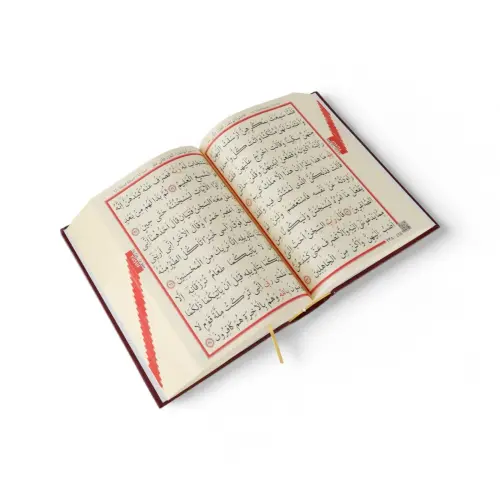  İri Yazılı Bilgisayar Hatlı Sıvama Kapak Arapça Kuranı Kerim Orta Boy - Yeşil - 8