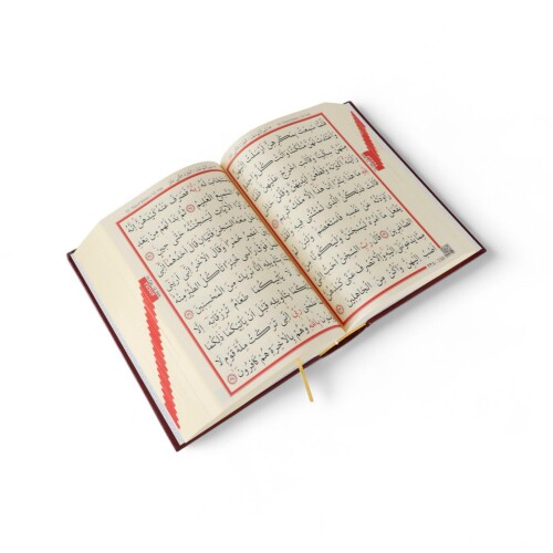  İri Yazılı Bilgisayar Hatlı Sıvama Kapak Arapça Kuranı Kerim Orta Boy - Yeşil - 8