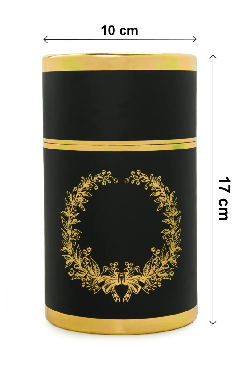 İsim Baskılı Silindir Kutu - Gold Siyah - 7