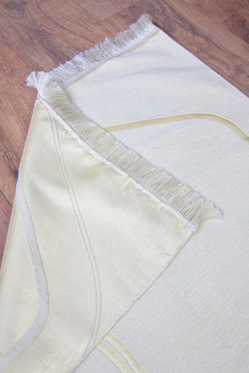 Kişiye Özel Çeyizlik İsimli Kalpli Seccade, Bohçalık Çeyizlik Namazlık Set Siyah Krem Siyah Krem - 9