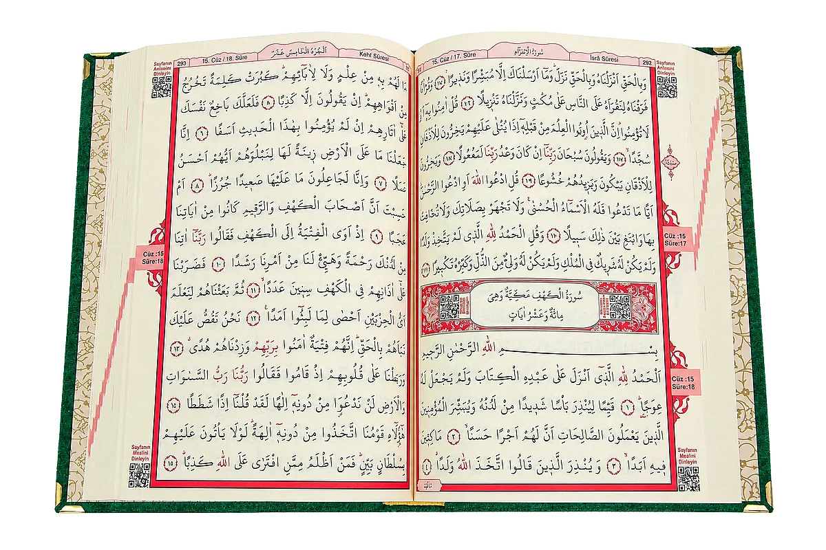 İsimli Kişiye Özel Kadife Kaplı Lazer Kesim Desenli Kuranı Kerim Sandıklı Hediye Seti - Yeşil - 8