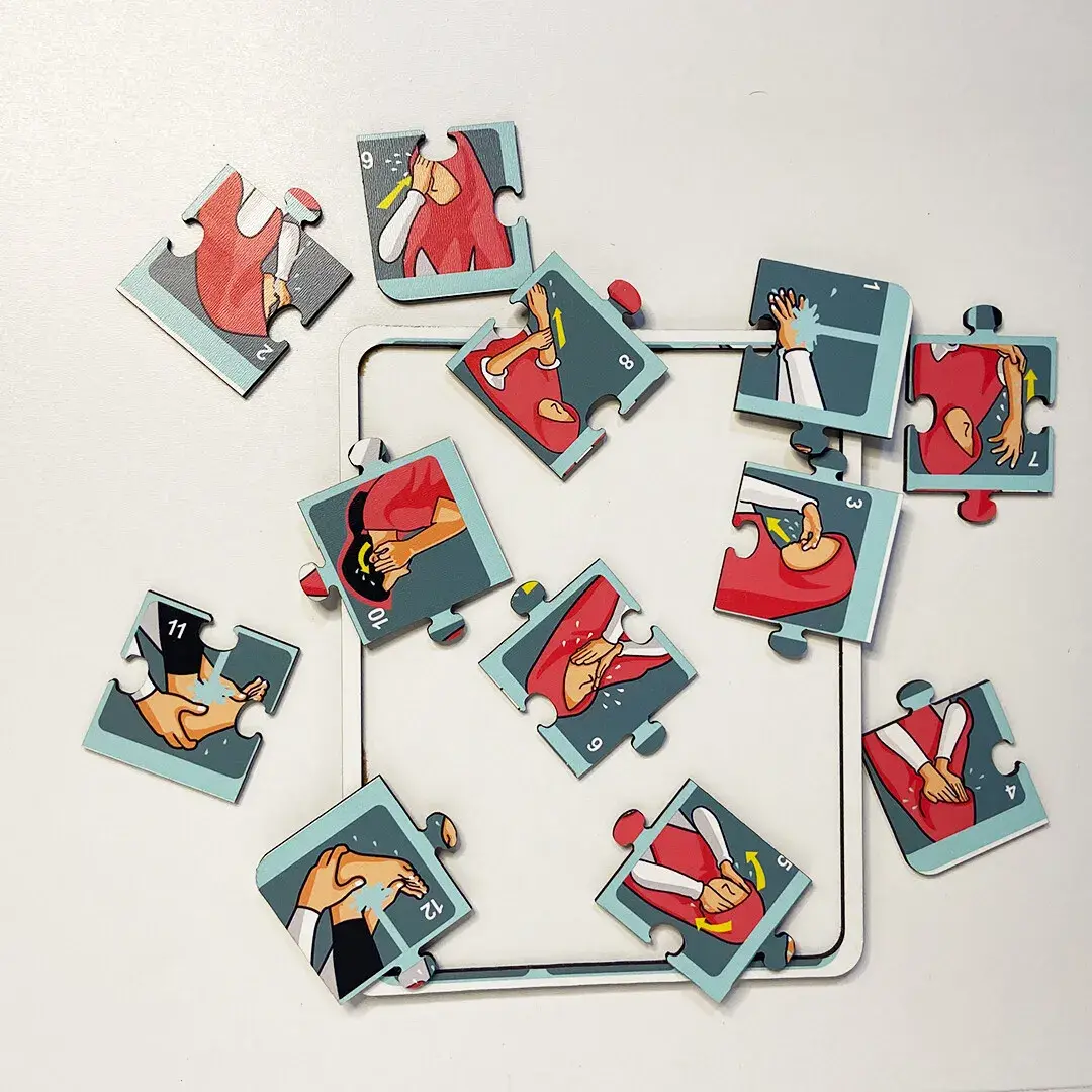 İslamı Öğreniyorum - Abdest Öğreten Yapboz - Ahşap Puzzle - Kız Çocuk Yapboz - 3 Yaş ve Üzeri Eğitime Yardımcı Oyuncak - 3