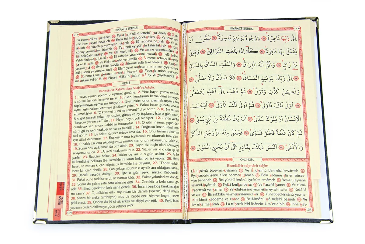 İsme Özel Yaldızlı Deri Ciltli Yasin Kitabı Ayetel Kürsi Desenli Mevlüt Hediyesi Orta Boy 176 Sayfa - Siyah - 3