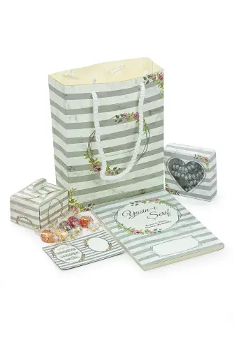 Hediyelik 5'li Mevlüt Seti İsme Özel Çantalı Tesbihli Yasin Kitabı - Gri - ihvanonline (1)