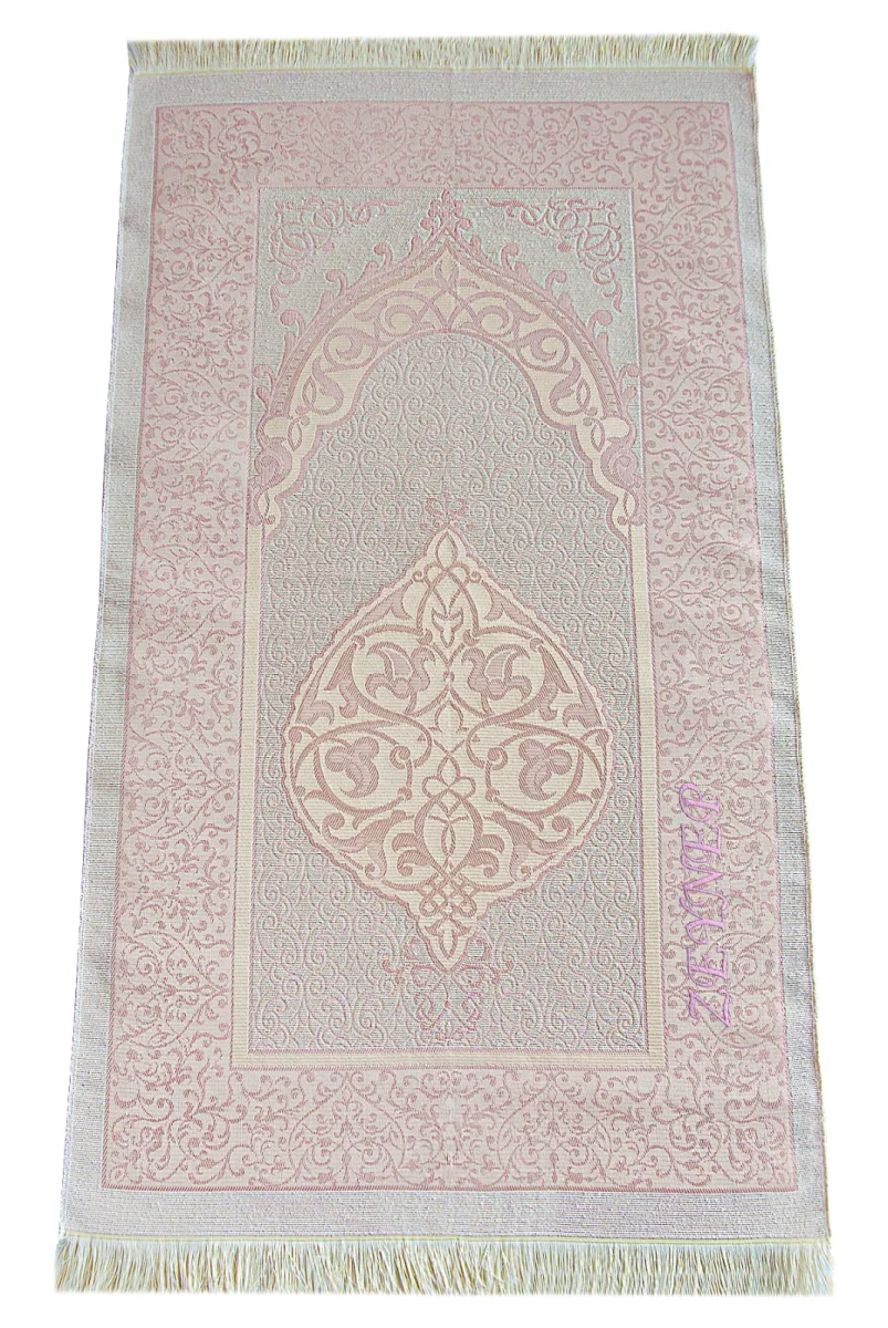 İsme Özel Çeyizlik Seccade Seti Hediyelik Özel Kutulu Pembe - 7