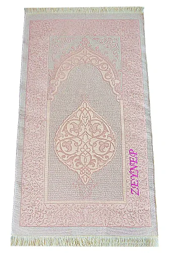 İsme Özel Çeyizlik Seccade Seti Hediyelik Özel Kutulu Pembe - 7