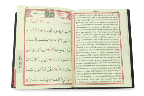 İsme Özel Kabartmalı Yaldızlı Deri Ciltli Yasini Şerif Kitabı - Çanta Boy – 128 Sayfa - Siyah - 4
