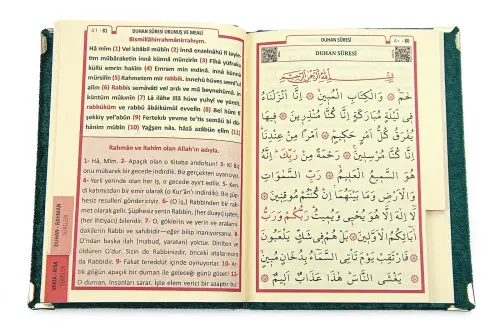 İsme Özel Kadife Yasin Kitabı, Tesbih ve Çantalı Seccade Seti - Mevlüt ve Umre Hediyesi - Yeşil - 9
