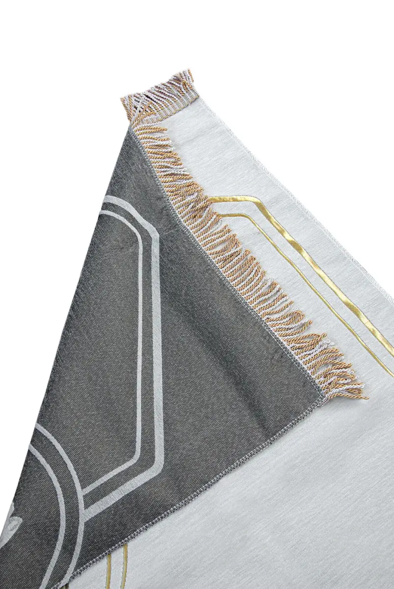 İsme Özel Nakışlı Çiftler İçin Kalpli Yumuşak Dokulu Şönil Seccade Seti Bordo Krem - 6