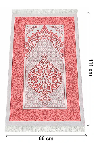 İsme Özel Pleksili Çanta Boy Yasin Seti - Seccadeli Şallı Tesbihli Hediyelik Set - Kırmızı - 3