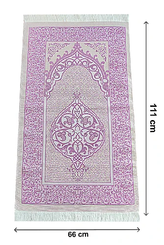 İsme Özel Pleksili Çanta Boy Yasin Seti - Seccadeli Şallı Tesbihli Hediyelik Set - Mor - ihvanonline (1)