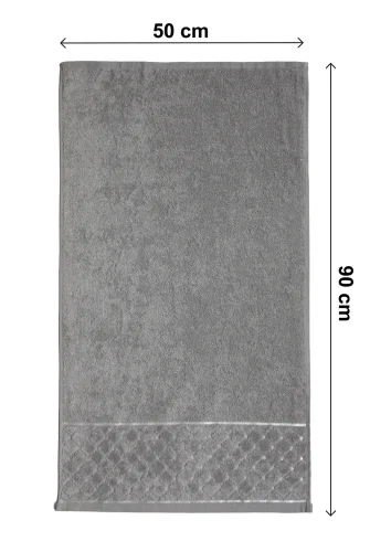 Jakarlı %100 Pamuklu 6'lı Lüks Kutulu Çeyizlik El Yüz Havlu Seti - 50x90 - 00050 - 7