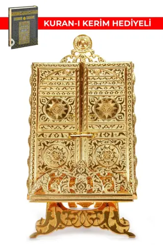 Kaaba Door Patterned Quran Box with Quran Gift-1329 - 1