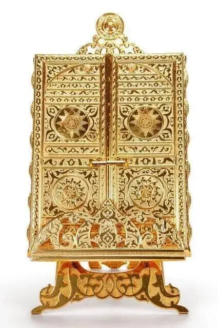 Kaaba Door Patterned Quran Box with Quran Gift-1329 - 2