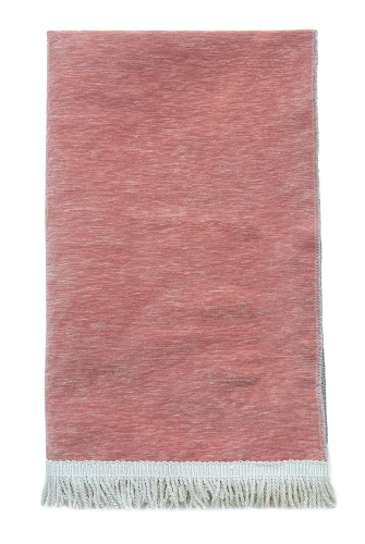 Kabe Desenli Örgü Püsküllü Şönil Seccade Pembe - 3