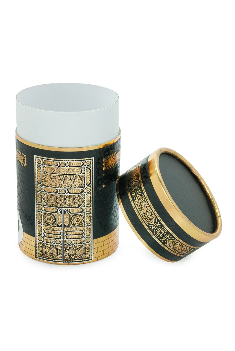 Kabe Desenli Silindir Kutu - Siyah - 2