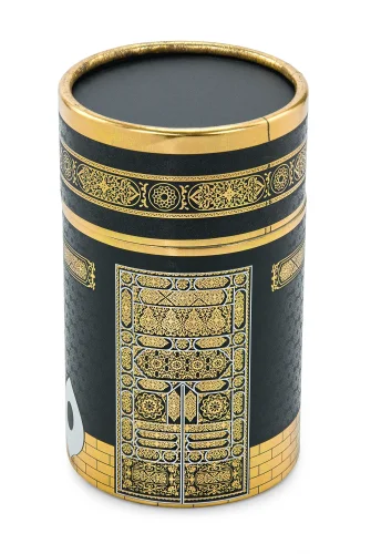 Kabe Desenli Silindir Kutu - Siyah - 3