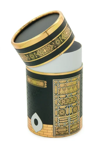 Kabe Desenli Silindir Kutu - Siyah - 4