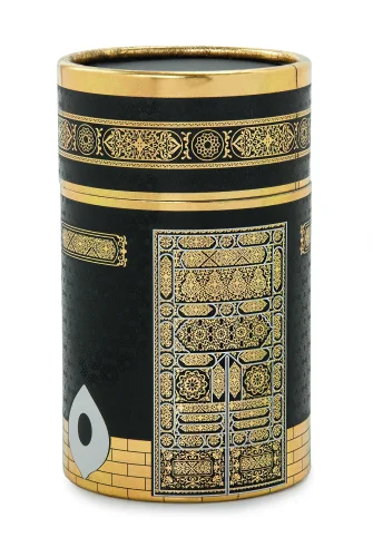 Kabe Desenli Silindir Kutu - Siyah - 5