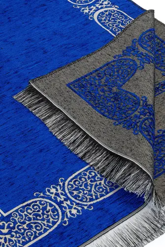 Kabe Desenli Şönil Seccade - Lacivert - 3