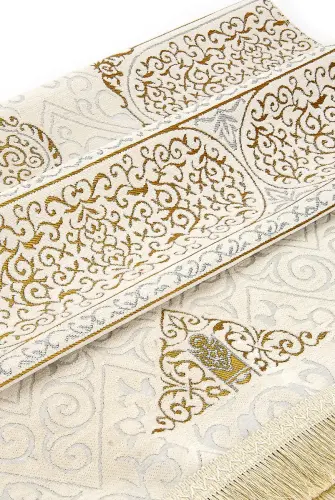 Ultra Lüks Kabe Örtüsü Krem Seccade 10 - İhvan (1)