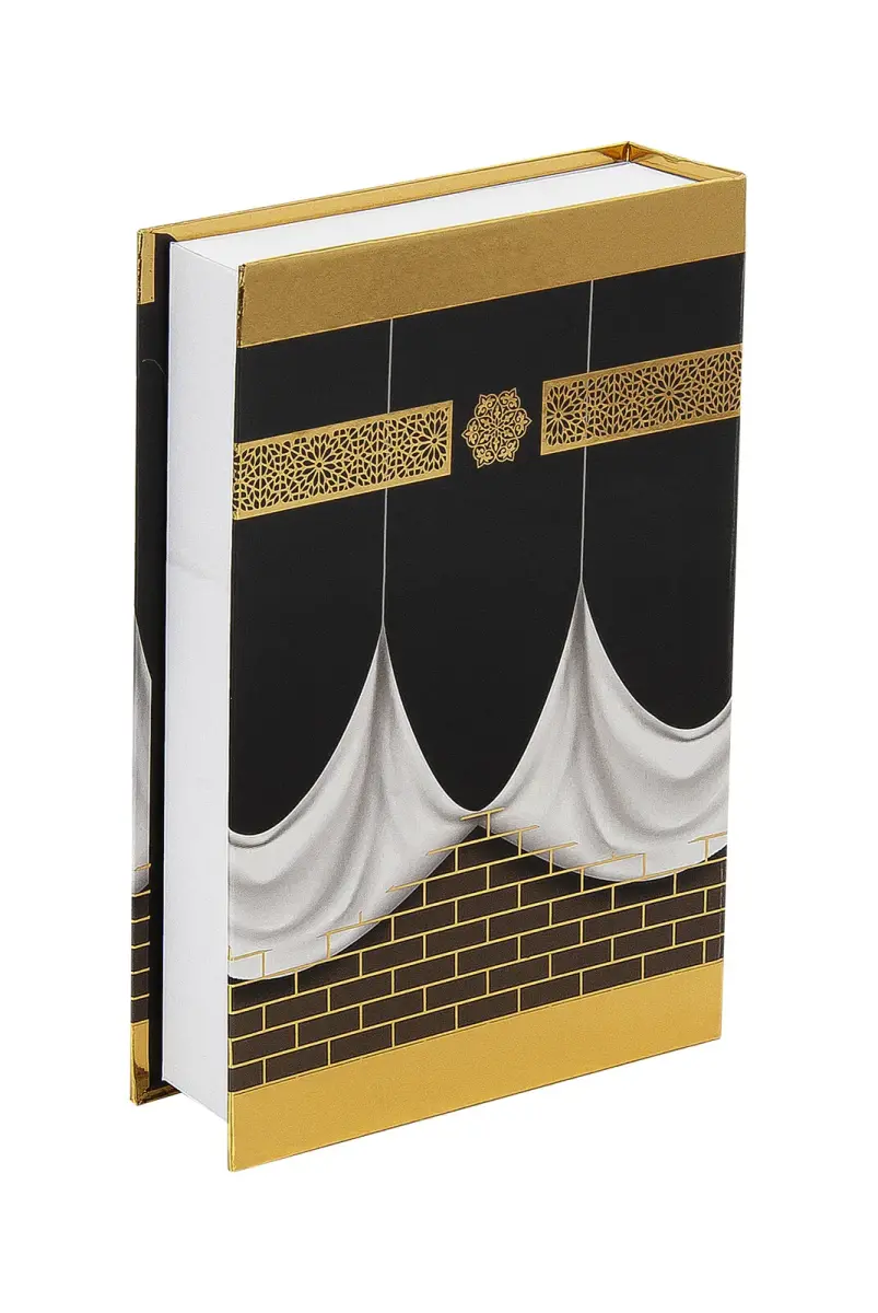 Kabe Kutulu Tafta Seccadeli ve Kabeli Kuran Seti Siyah Renk - 3