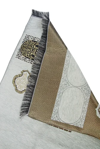 Kabe Motifli Şönil Seccade - Gri - 3