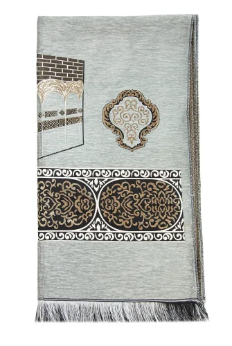 Kabe Motifli Şönil Seccade - Gri - 4