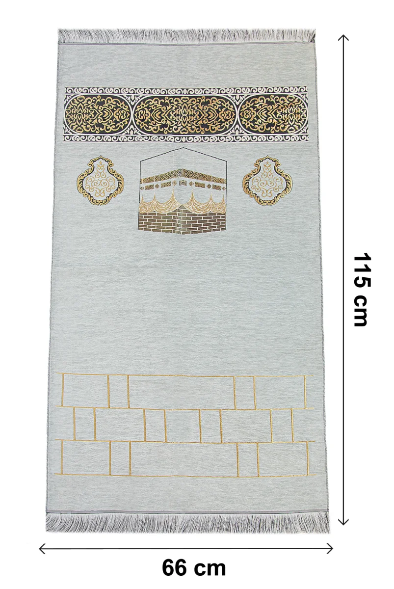 Kabe Motifli Şönil Seccade - Gri - 5