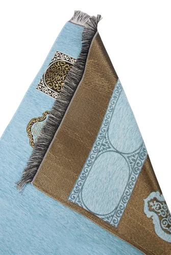 Kabe Motifli Şönil Seccade - Mavi - 3