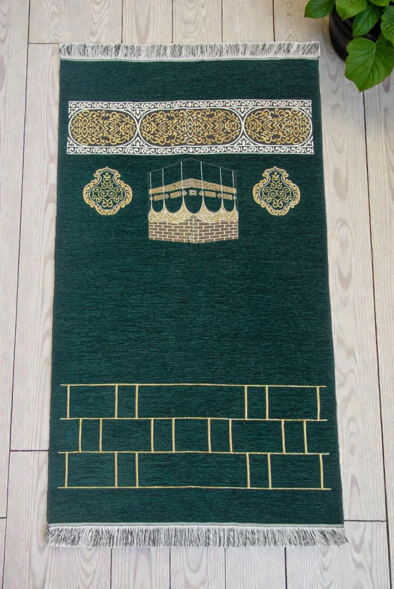 Kabe Motifli Şönil Seccade - Yeşil - 1