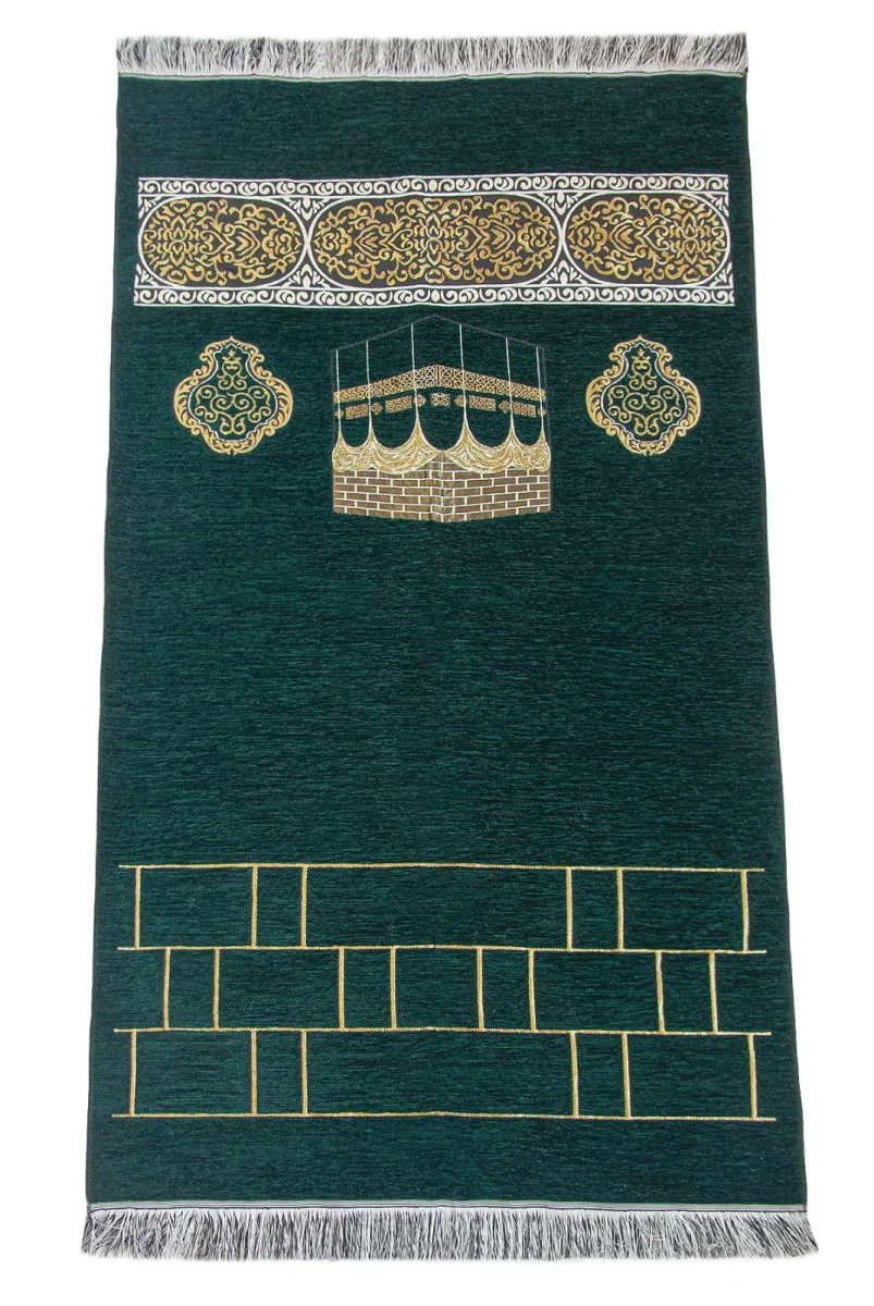 Kabe Motifli Şönil Seccade - Yeşil - 2