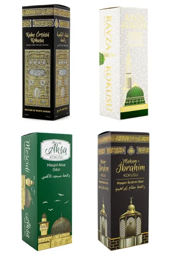 Kabe Örtüsü Kokusu Medine Ravza Kokusu Mescdi Aksa Kokusu ve Makamı İbrahim Kokusu Sprey 400 Ml. - 1