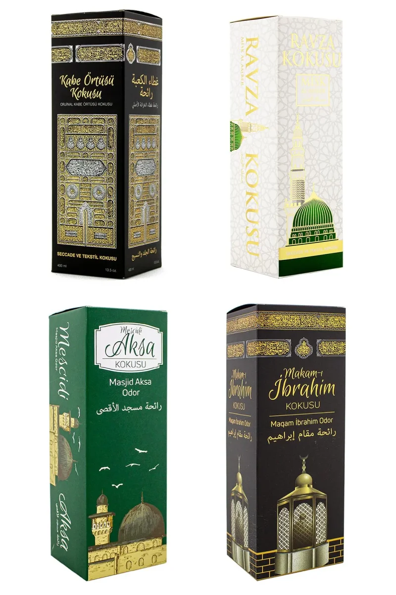 Kabe Örtüsü Kokusu Medine Ravza Kokusu Mescdi Aksa Kokusu ve Makamı İbrahim Kokusu Sprey 400 Ml. - 1