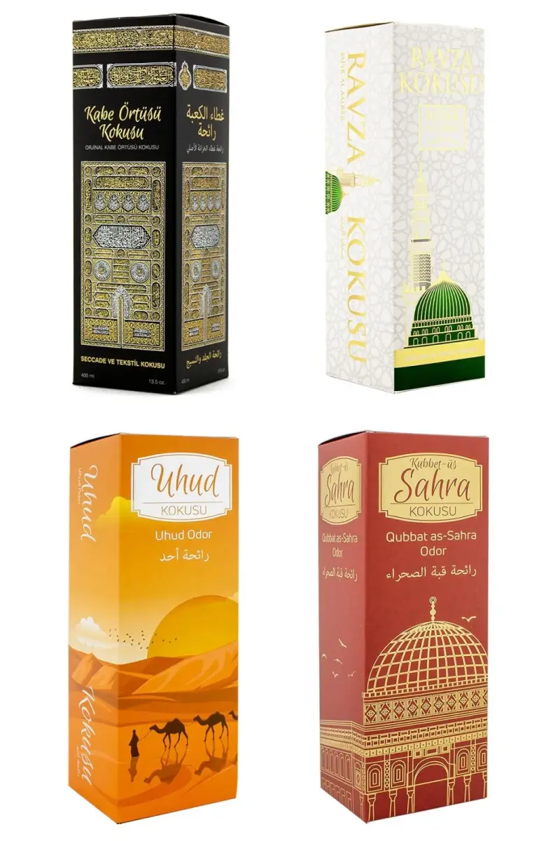 Kabe Örtüsü Kokusu Medine Ravza Kokusu Uhud Kokusu Ve Kubbetül Sahra Kokusu Sprey 400 Ml. - 1