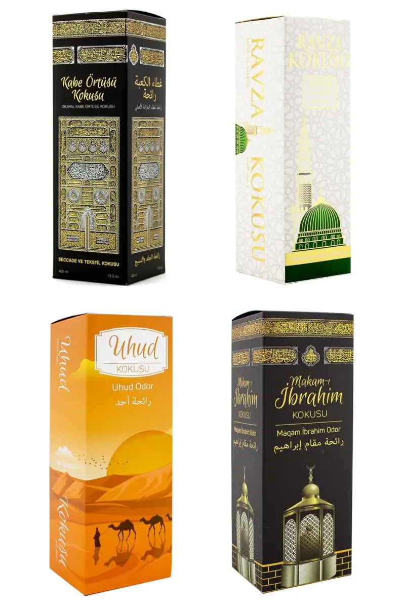 Kabe Örtüsü Kokusu Medine Ravza Kokusu Uhud Kokusu Ve Makamı İbrahim Kokusu Sprey 400 Ml. - 1