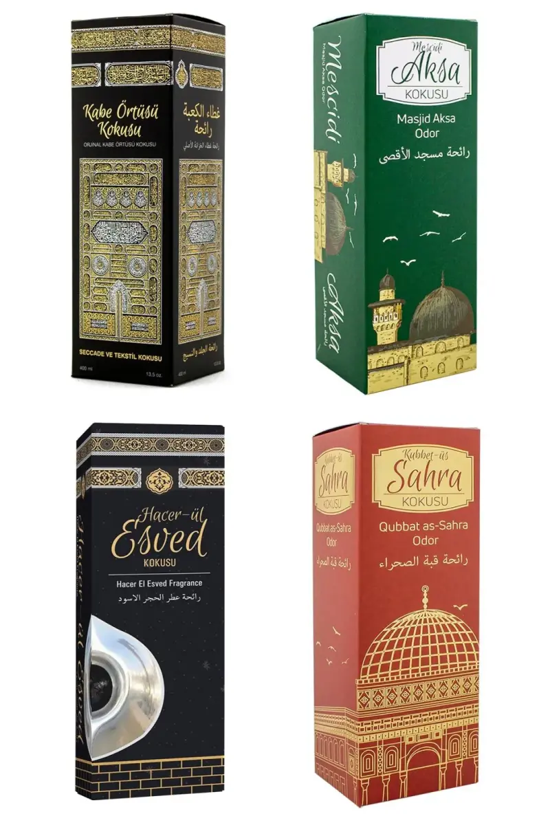 Kabe Örtüsü Kokusu Mescidi Aksa Kokusu Hacerül Esved Kokusu Ve Uhud kokusu Sprey 400 Ml. - 1
