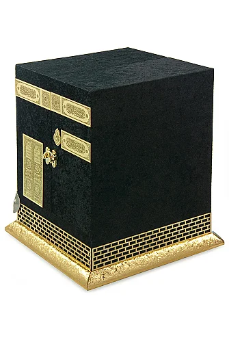 Kabe Tasarımlı Kutulu Gold Kuran Seti - Özel Sandıklı Hediyelik Kuranı Kerim - 3