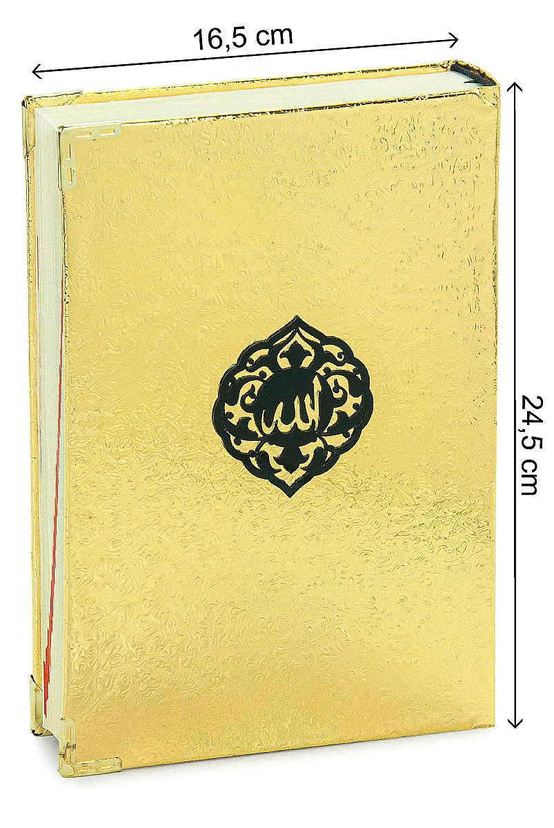 Kabe Tasarımlı Kutulu Gold Kuran Seti - Özel Sandıklı Hediyelik Kuranı Kerim - 8