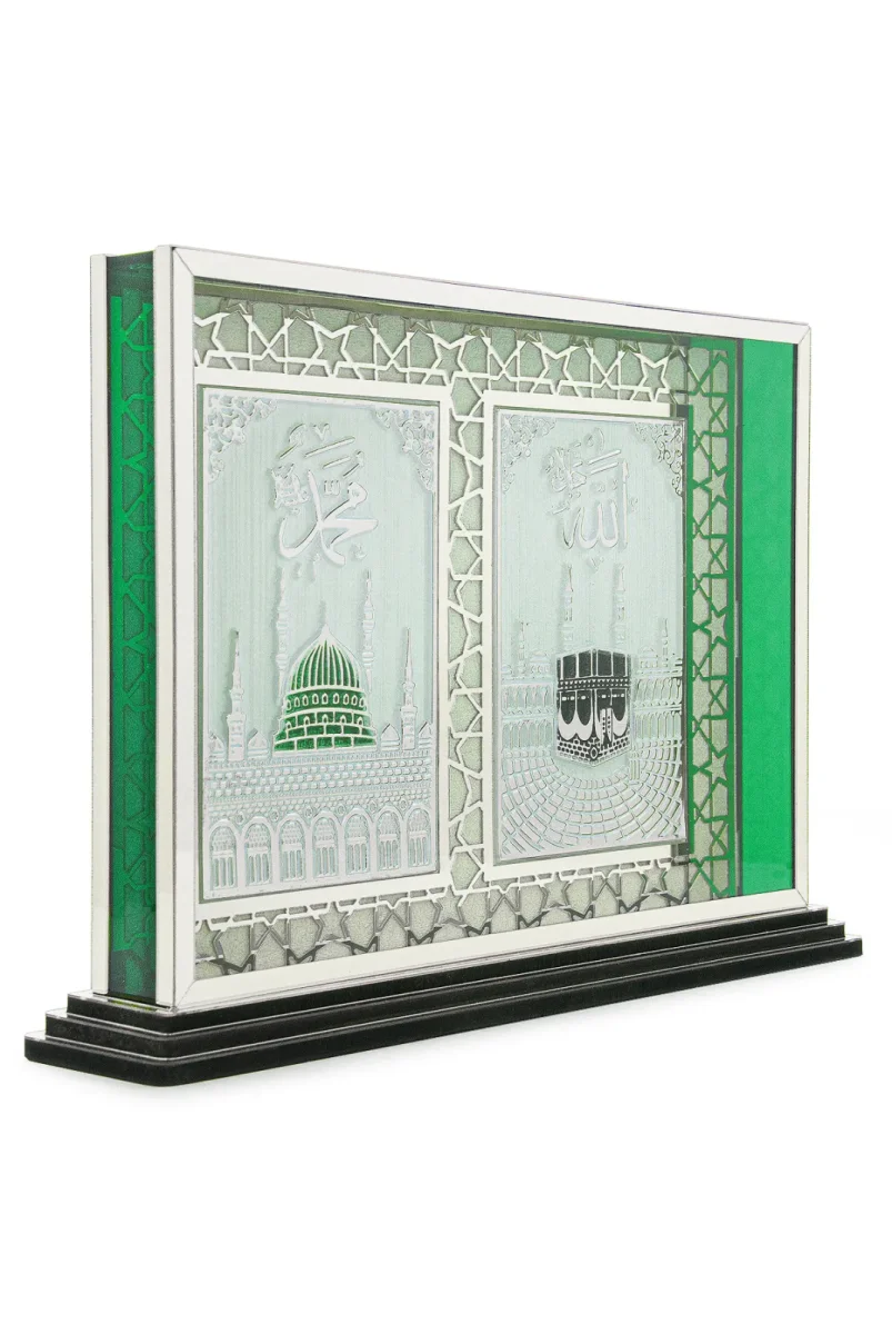 Kabe ve Ravza Motifli Masa Üstü Dekoratif Biblo - Gümüş - 7