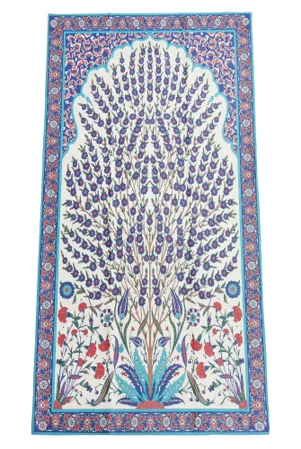 Kadife İpek Dokulu Desenli Seccade - Reyyan Serisi RYN-02 