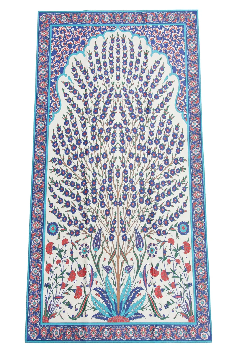 Kadife İpek Dokulu Desenli Seccade - Reyyan Serisi RYN-02 - 1