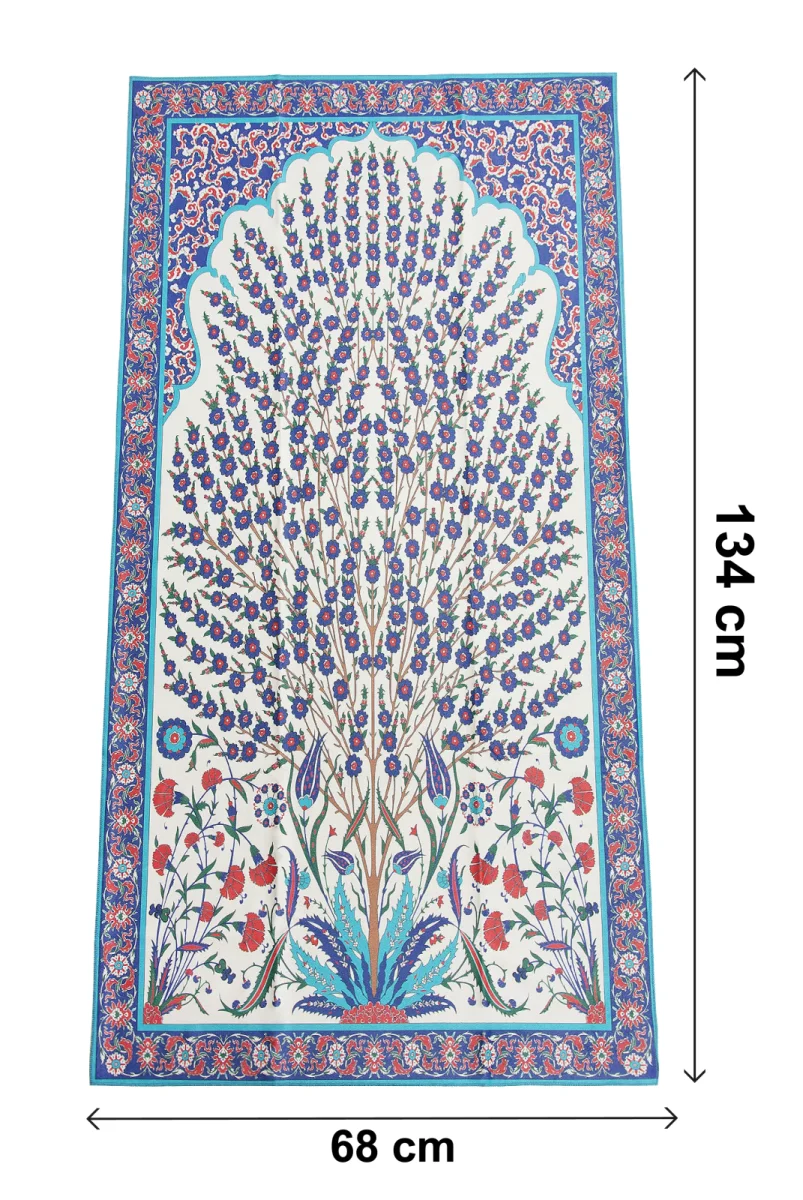 Kadife İpek Dokulu Desenli Seccade - Reyyan Serisi RYN-02 - 4